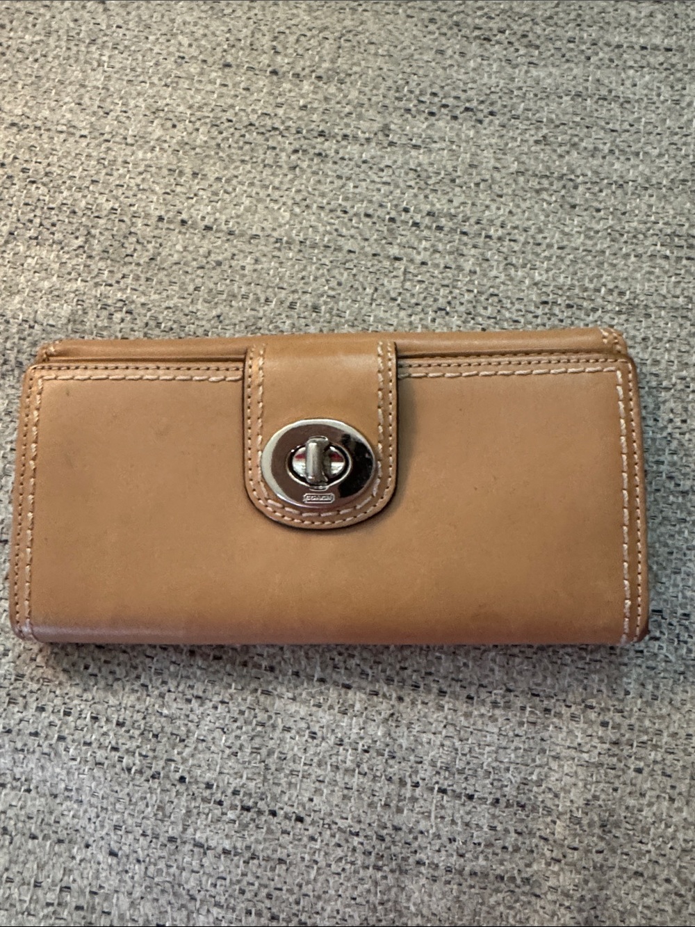 Coach Saddle Brown Leather Fold Wallet - Picture 2 of 4